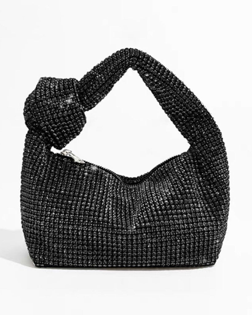 MANDY RHINESTONE KNOT TIE MINI BAG