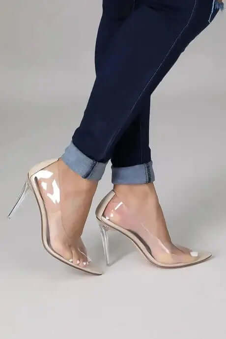 RAYA CLEAR HIGH HEEL PUMPS