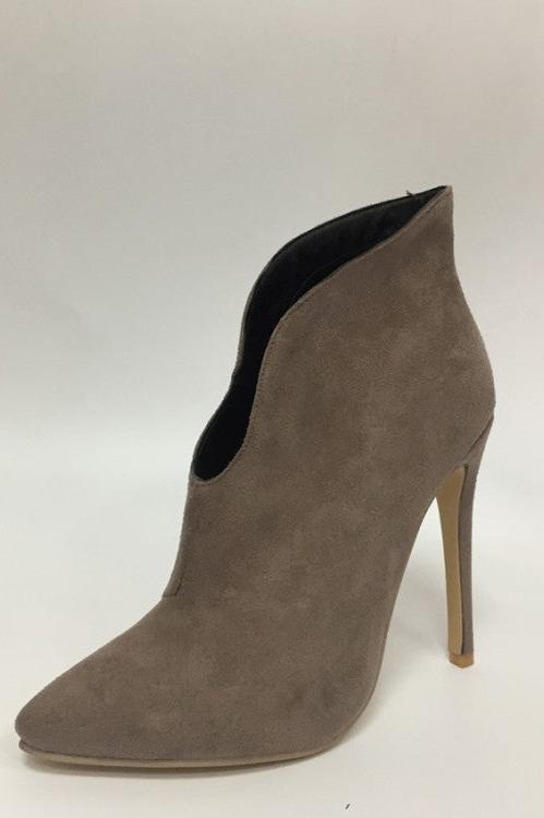 Pointy Toe V Shape High Heel Booties