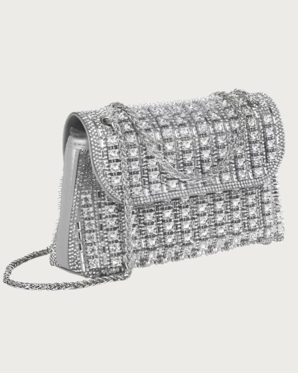 Sparkly Rhinestone Crossbody Bag, Chain Strap Diamond Purse